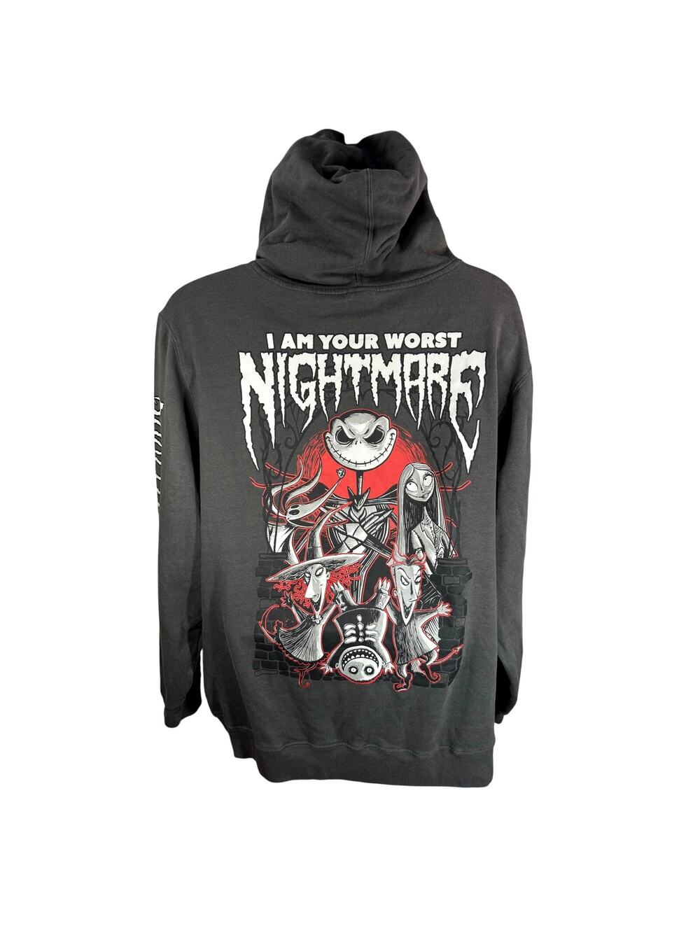 The Nightmare Before Christmas Jack Skellington Mens Graphic Hoodie 2XL Gray